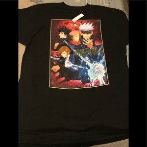 Jujutsu Kaisen Crunchyroll men t-shirt black & orange size L (42-44) 100% cotton